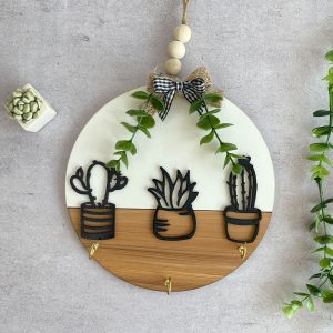 جا کلیدی رزین طرح کاکتوس