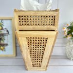 ست سطل و جا دستمال حصیری و - Image 2